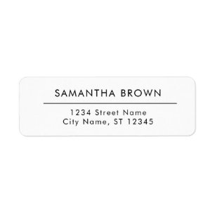 Minimalist Modern Simple Elegant Return Address