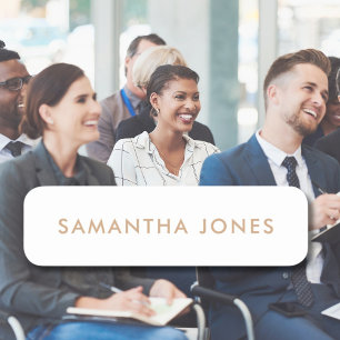 Minimalist Modern Simple Name Tag