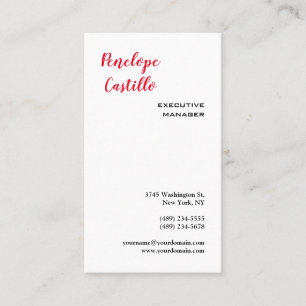 Minimalist Modern Simple Plain Handwritten Business Card