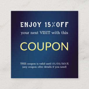Minimalist Modern Simple Salon Discount Card