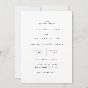 Minimalist & modern simple wedding invitation