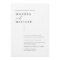 Minimalist & modern simple wedding invitation