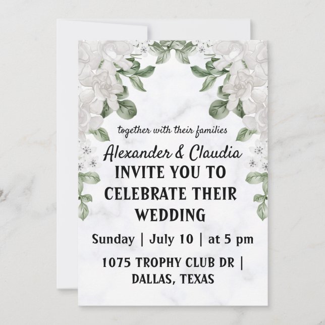 Minimalist Modern Simple Wedding Invitations (Front)