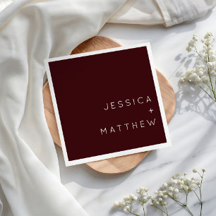 Minimalist Modern Simple Wedding Party Napkins