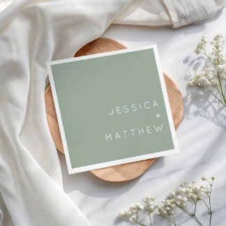 Minimalist Modern Simple Wedding Party Napkins