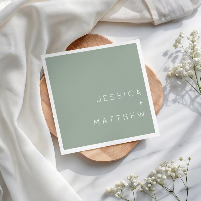 Minimalist Modern Simple Wedding Party Napkins (Creator Uploaded)