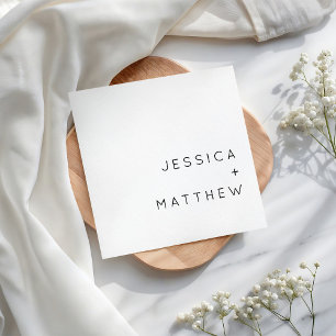 Minimalist Modern Simple Wedding Party Napkins