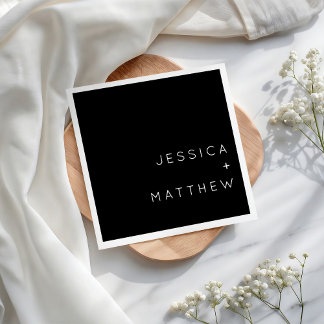 Minimalist Modern Simple Wedding Party Napkins