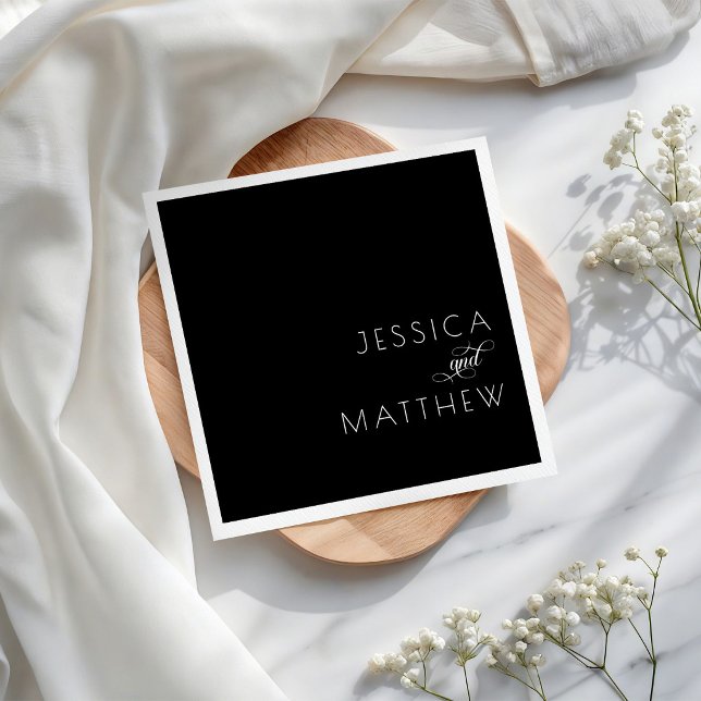 Minimalist Modern Simple Wedding Party Napkins (Creator Uploaded)