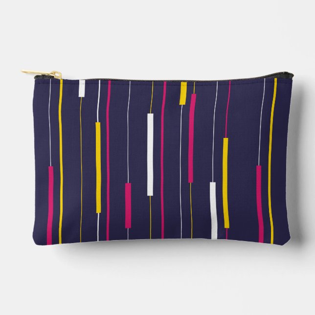 Minimalist Modern Stripes Cosmetic Bag (Front)