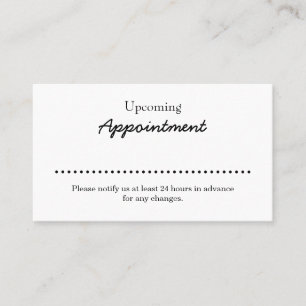 Minimalist Modern   Stylish Handwritten Reminder Appointment Card