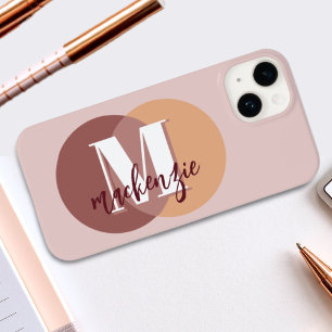 Minimalist Modern Stylish Initial Monogram Case-Mate iPhone 14 Case