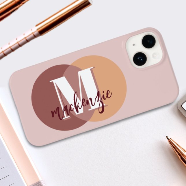 Minimalist Modern Stylish Initial Monogram Case-Mate iPhone Case (Creator Uploaded)