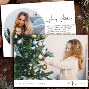 Minimalist Modern Stylish Script Family Christmas Holiday Card