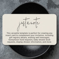 Minimalist Modern Stylish Simple Just A Note