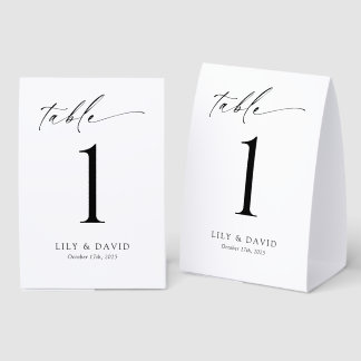 Minimalist Modern Table Number