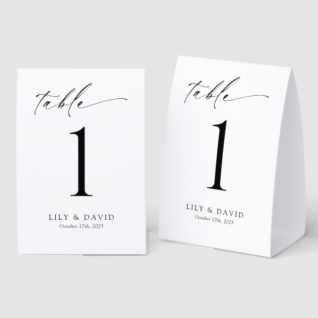 Minimalist Modern Table Number (Front/Back)