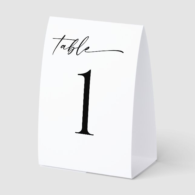 Minimalist Modern Table Number (Front)