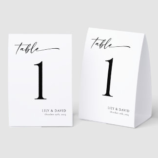 Minimalist Modern Table Number