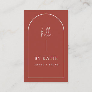 Minimalist Modern Terracotta Arch Beauty Business Card
