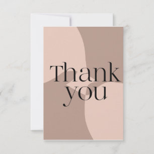 Minimalist modern thank you card