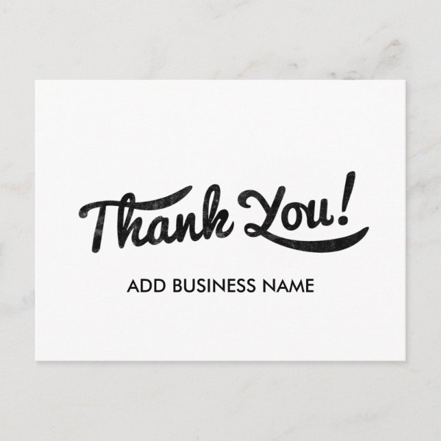 Minimalist Modern Thank You Postcard (Front)
