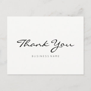 Minimalist Modern Thank You Postcard