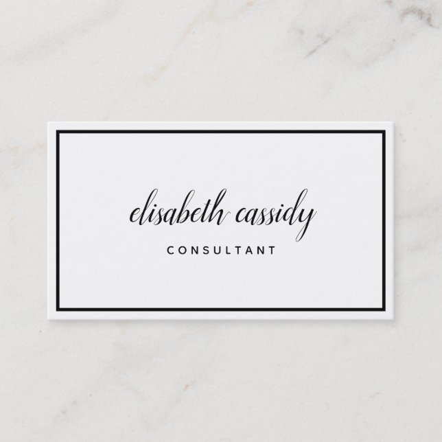 Minimalist Modern Two-Sided Business Card (Front)