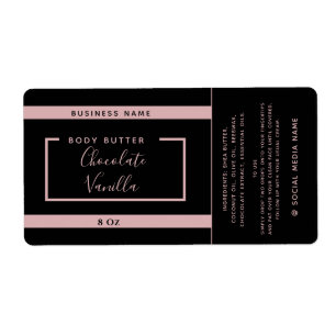 Minimalist modern typography black product label