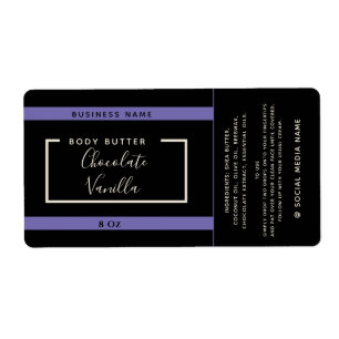 Minimalist modern typography black  product  label