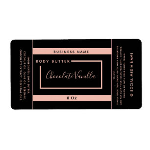 Minimalist modern typography black  product  label