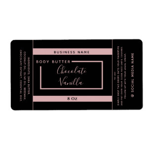 Minimalist modern typography black  product  label