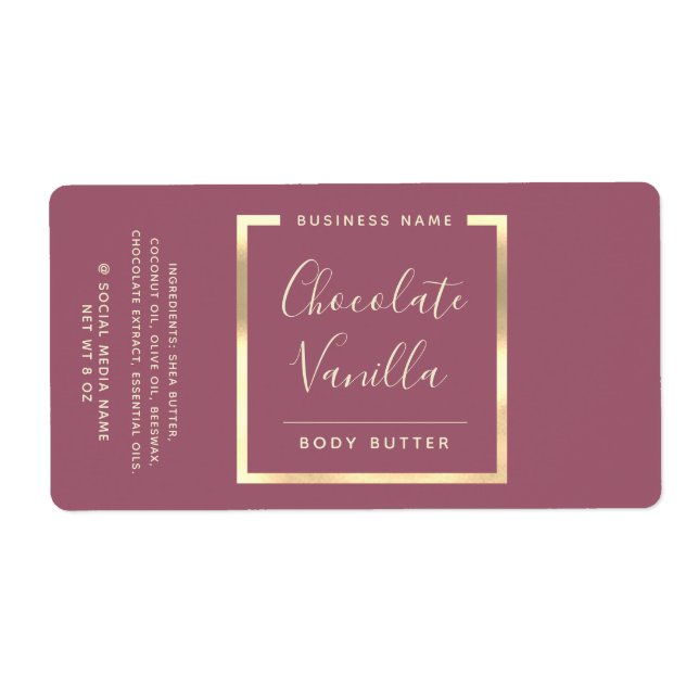 Minimalist modern typography  gold frame square st (Front)