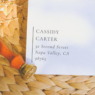 Minimalist Modern Typography Name & Return Address Rubber Stamp