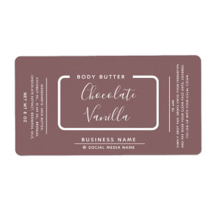 Minimalist modern typography  product  label