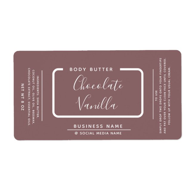 Minimalist modern typography  product  label (Front)