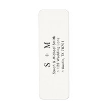 Minimalist Modern Typography Return Address Label