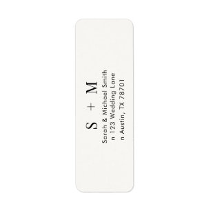Minimalist Modern Typography Return Address Label