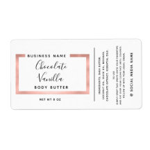 Minimalist modern typography rose gold frame