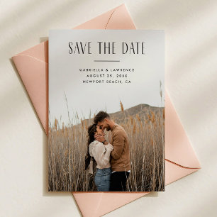 Minimalist Modern Typography Save the Date 1-Photo
