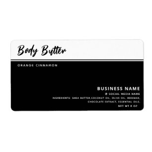 Minimalist modern typography white black label