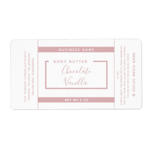 Minimalist modern typography white product  label