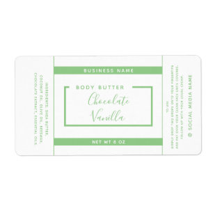 Minimalist modern typography white product  label