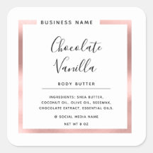 Minimalist modern typography white rose gold frame