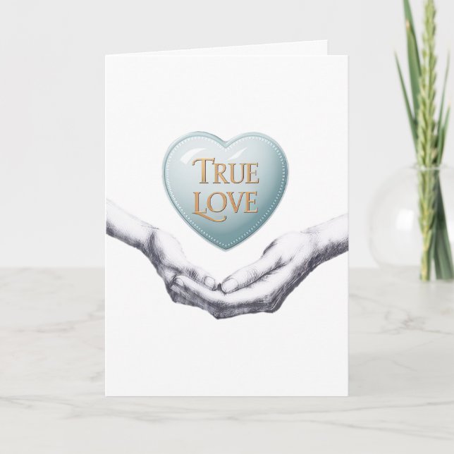 Minimalist Modern Valentine Card for Him or Her (Front)