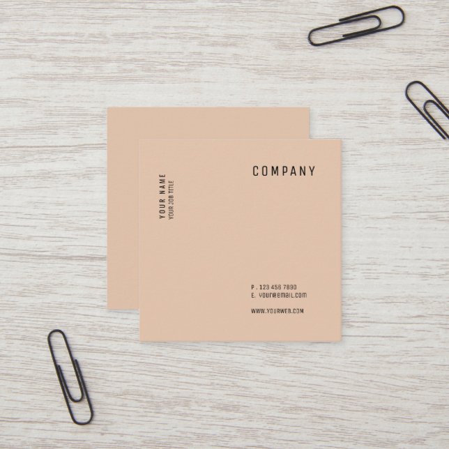 Minimalist Modern Versatile Square Cards (Front/Back In Situ)