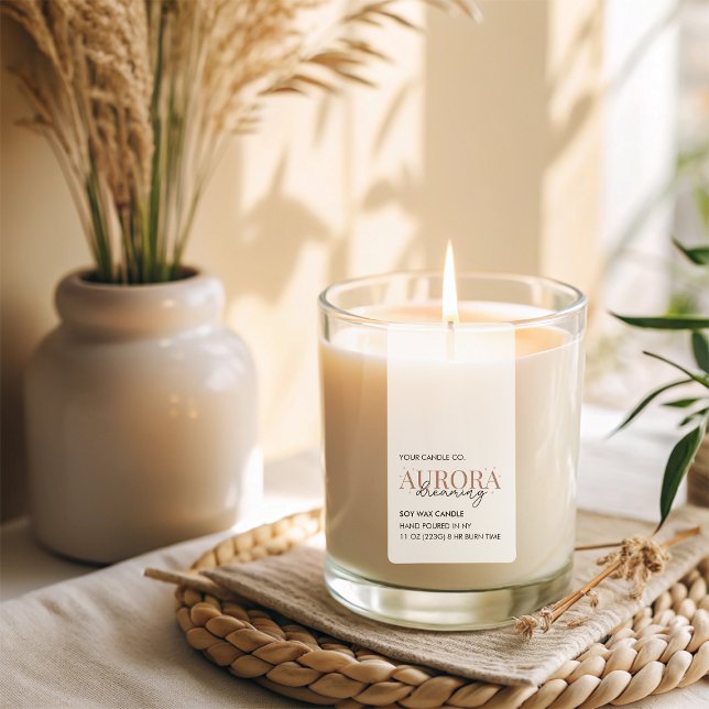Minimalist Modern Vertical Candle Label Template  (Creator Uploaded)