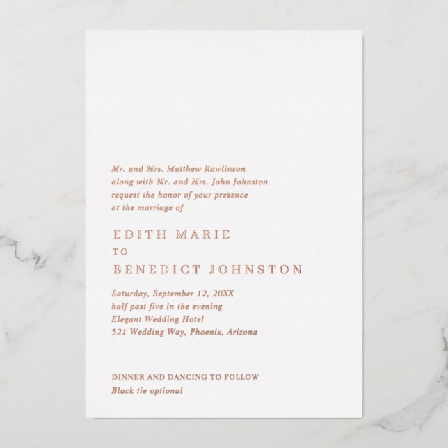 Minimalist Modern Wedding (Front)