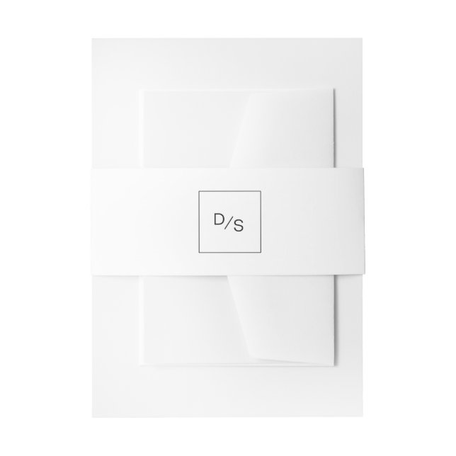 Minimalist Modern Wedding Bands Invitation Belly Band (Front Example)