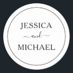 Minimalist Modern Wedding Envelope Seal<br><div class="desc">Minimalist modern wedding envelope seal sticker. Personalise all text and colours in this rustic and elegant design for your wedding seals. Features vintage text and modern calligraphy.</div>